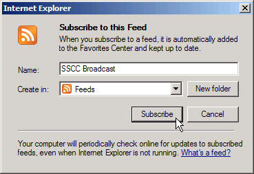 Storing the feed