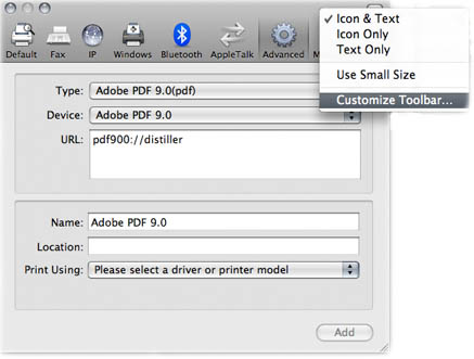 Adding an Advanced button
