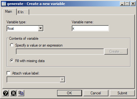 Creating a new variable