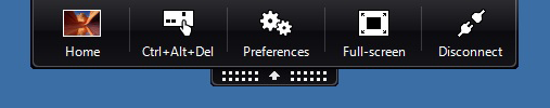 Controls for the Citrix Receiver, including Ctrl+Alt+Del