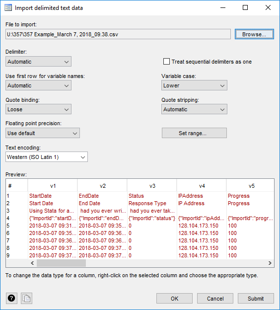 Downloading Data From Qualtrics And Importing It Into Stata - 